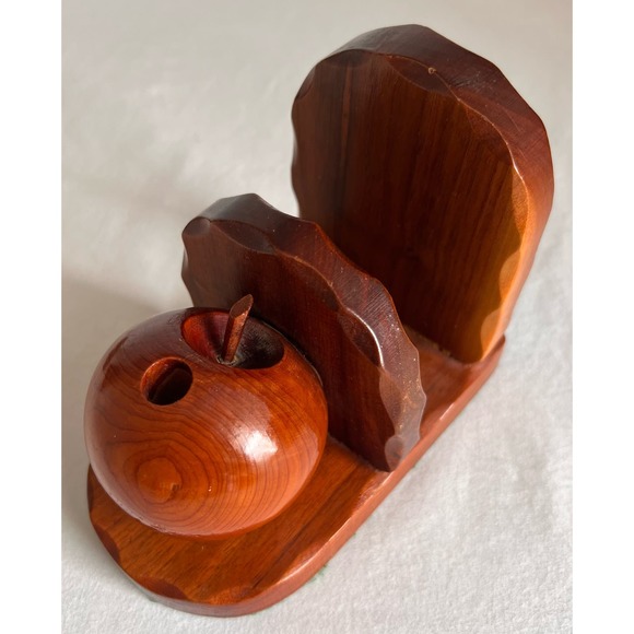 Wood Desk Organizer‎ Apple Pencil Holder Bookend Office - Picture 4 of 7